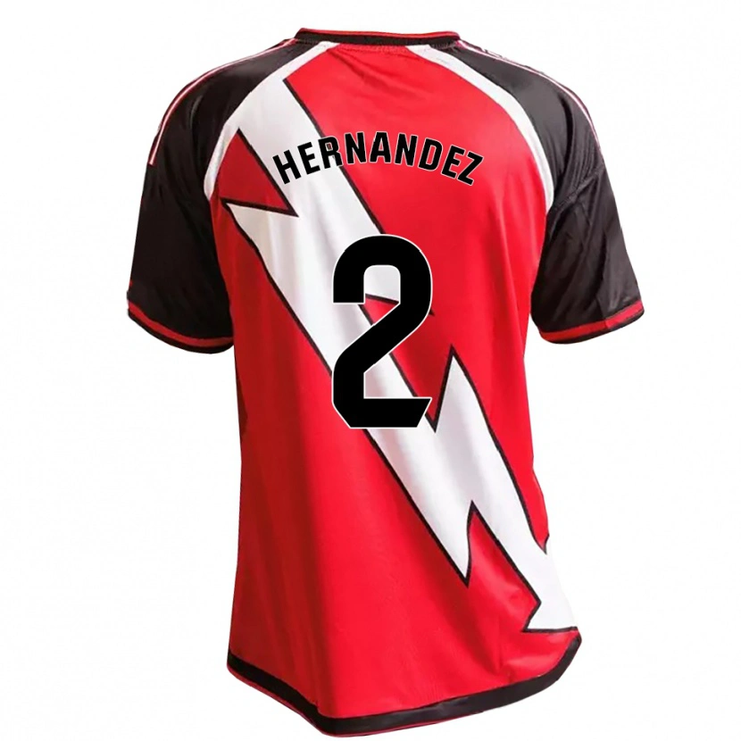 Danxen Niño Camiseta Marco Hernández #2 Rojo Negro Blanco 2ª Equipación 2026/27 La Camisa México