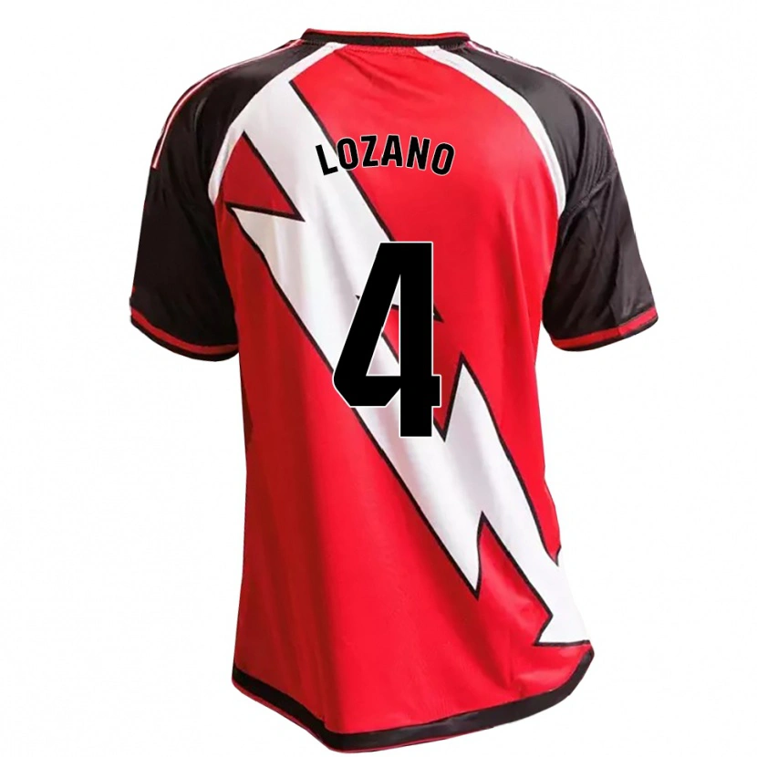 Danxen Niño Camiseta Sergio Lozano #4 Rojo Negro Blanco 2ª Equipación 2026/27 La Camisa México