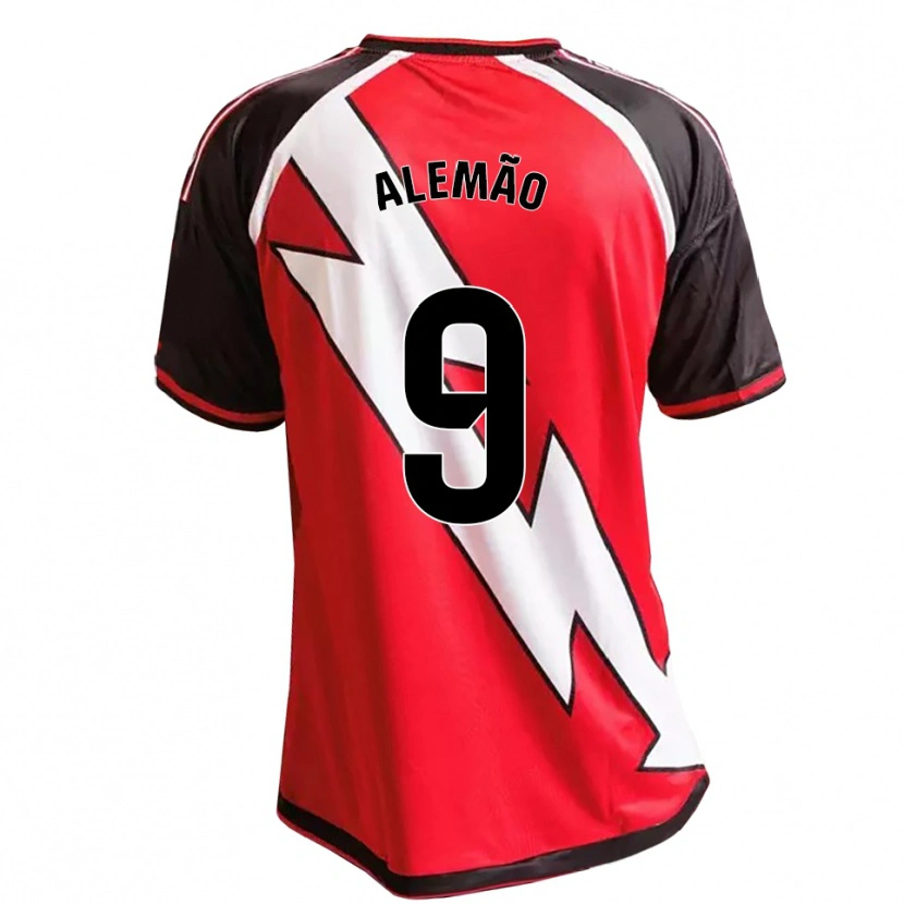 Danxen Niño Camiseta Alemão #9 Rojo Negro Blanco 2ª Equipación 2026/27 La Camisa México