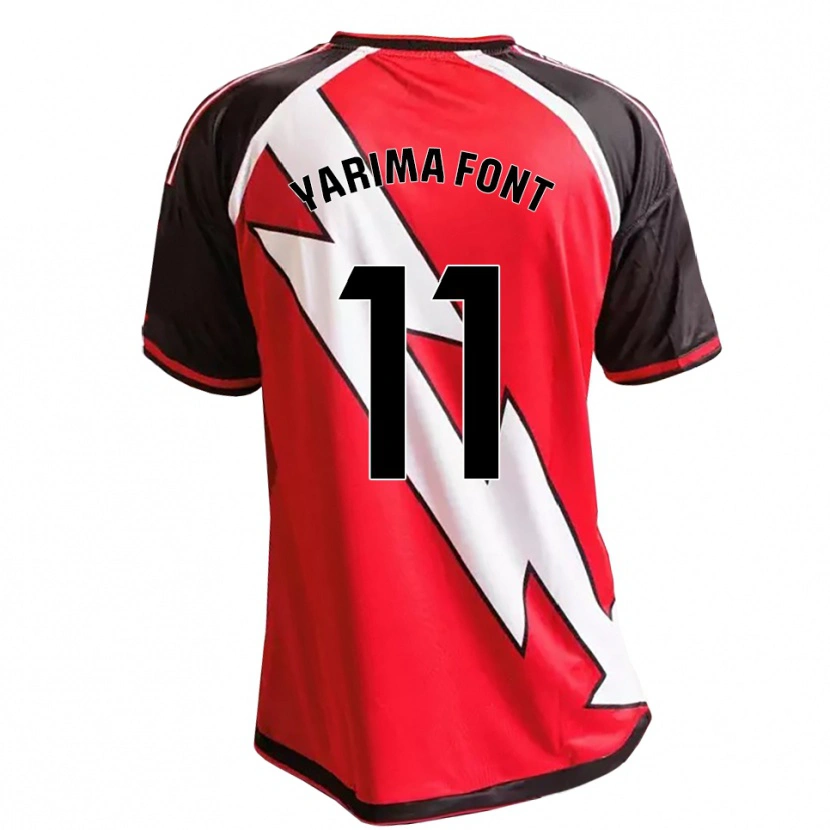 Danxen Niño Camiseta Yarima Font Barrasa #11 Rojo Negro Blanco 2ª Equipación 2026/27 La Camisa México