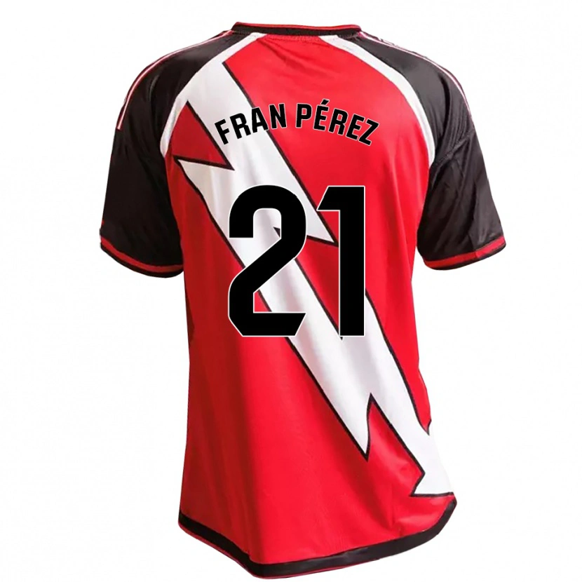 Danxen Niño Camiseta Fran Pérez #21 Rojo Negro Blanco 2ª Equipación 2026/27 La Camisa México