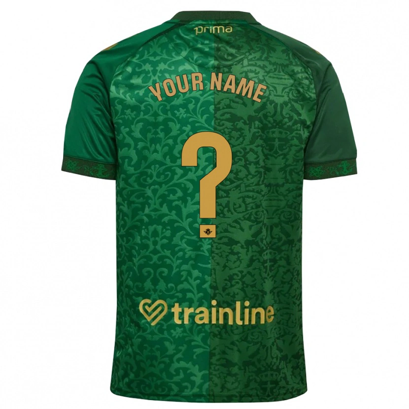 Danxen Niño Camiseta Su Nombre #0 Verde Bosque Dorado Oscuro 2ª Equipación 2026/27 La Camisa México
