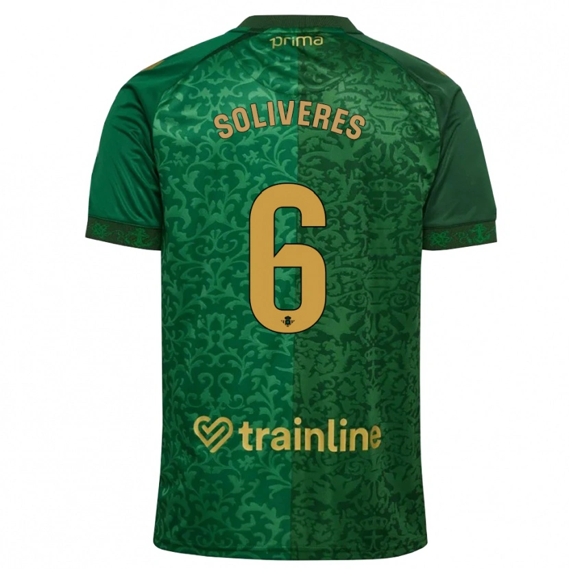 Danxen Niño Camiseta Gema Soliveres #6 Verde Bosque Dorado Oscuro 2ª Equipación 2026/27 La Camisa México