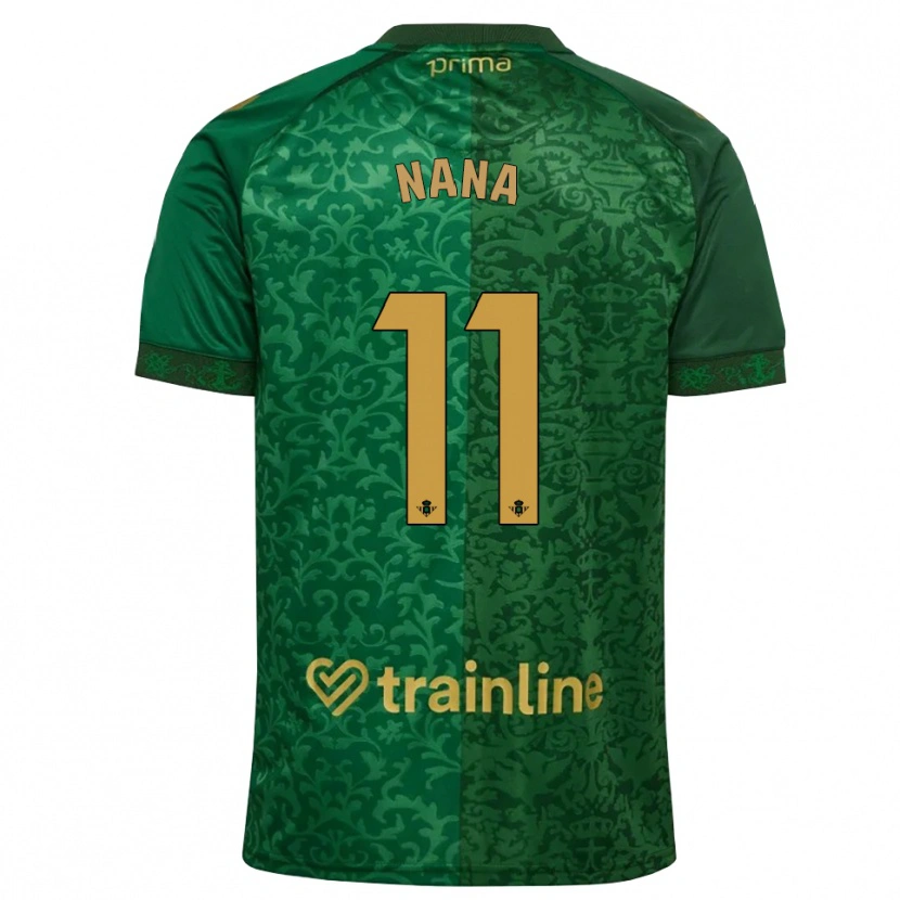 Danxen Niño Camiseta Nuria Ligero Fernández #11 Verde Bosque Dorado Oscuro 2ª Equipación 2026/27 La Camisa México