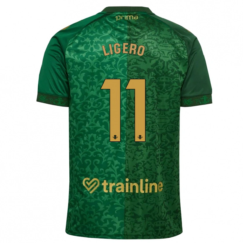 Danxen Niño Camiseta Nuria Ligero #11 Verde Bosque Dorado Oscuro 2ª Equipación 2026/27 La Camisa México
