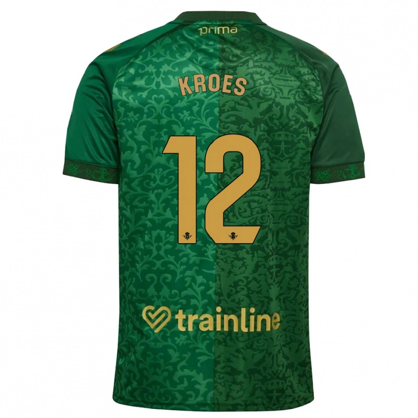 Danxen Niño Camiseta Victor Kroes #12 Verde Bosque Dorado Oscuro 2ª Equipación 2026/27 La Camisa México
