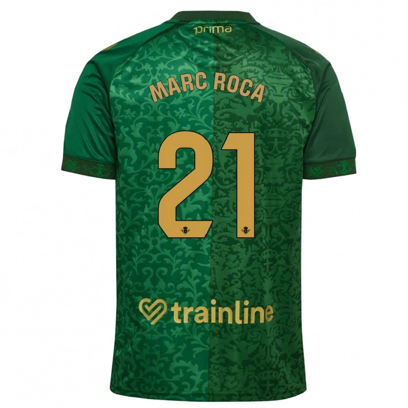 Danxen Niño Camiseta Marc Roca #21 Verde Bosque Dorado Oscuro 2ª Equipación 2026/27 La Camisa México