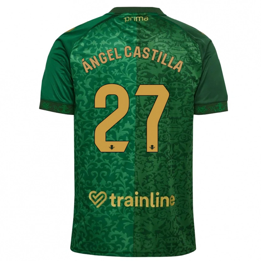 Danxen Niño Camiseta Miguel Ángel Castilla #27 Verde Bosque Dorado Oscuro 2ª Equipación 2026/27 La Camisa México