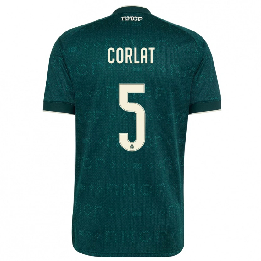 Danxen Niño Camiseta Edu Corlat #5 Gris Pizarra Oscuro Blanco 2ª Equipación 2026/27 La Camisa México