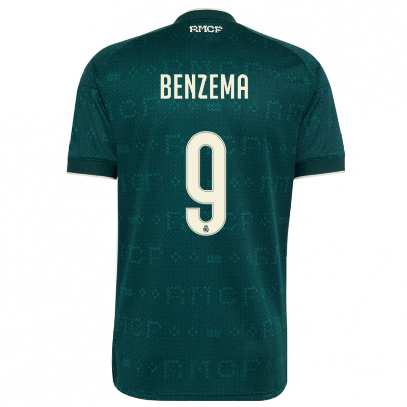 Danxen Niño Camiseta Karim Benzema #9 Gris Pizarra Oscuro Blanco 2ª Equipación 2026/27 La Camisa México