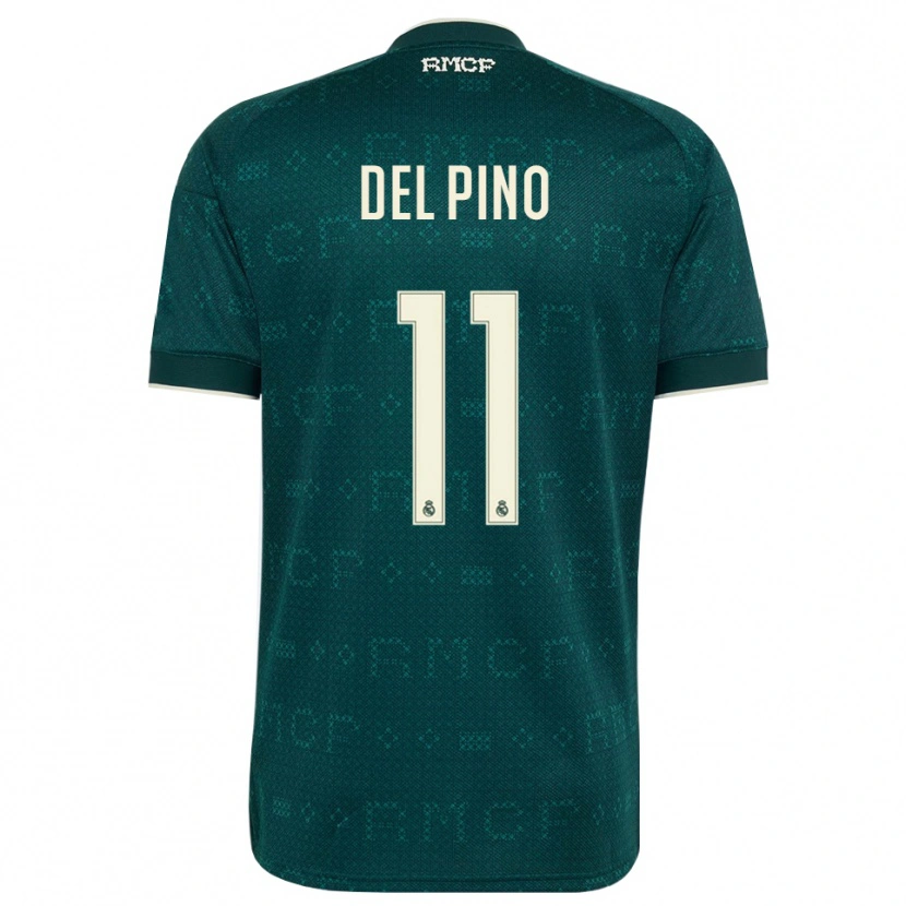 Danxen Niño Camiseta Santiago Del Pino #11 Gris Pizarra Oscuro Blanco 2ª Equipación 2026/27 La Camisa México