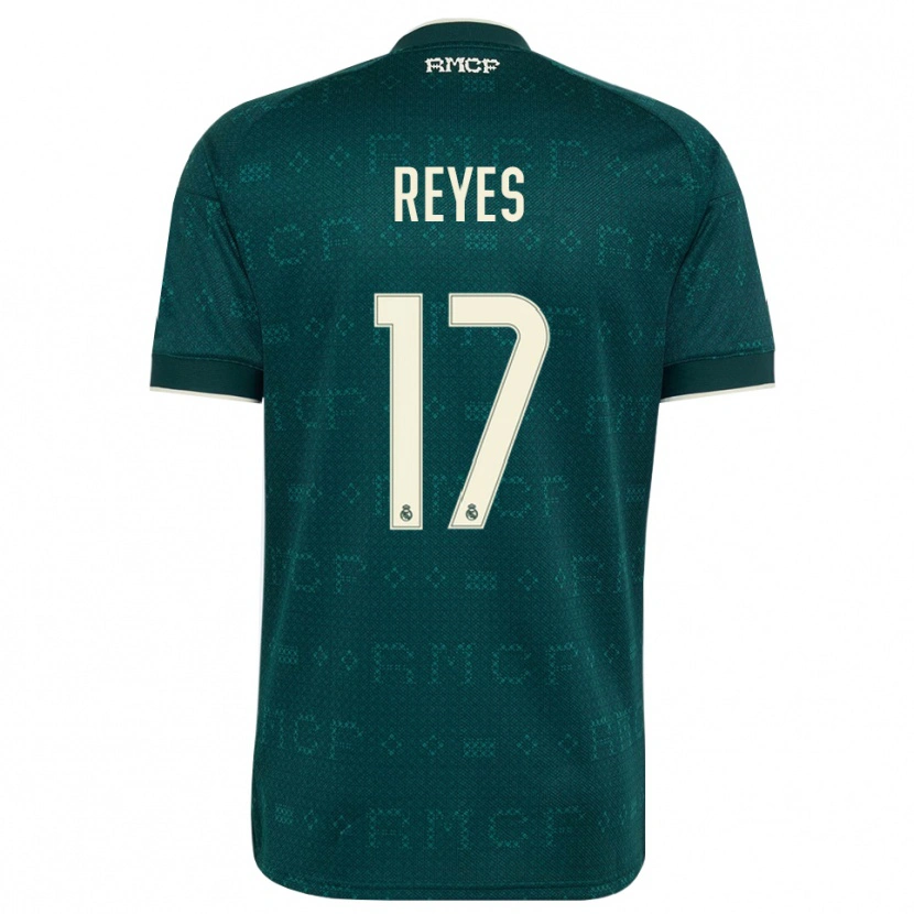 Danxen Niño Camiseta José Reyes #17 Gris Pizarra Oscuro Blanco 2ª Equipación 2026/27 La Camisa México