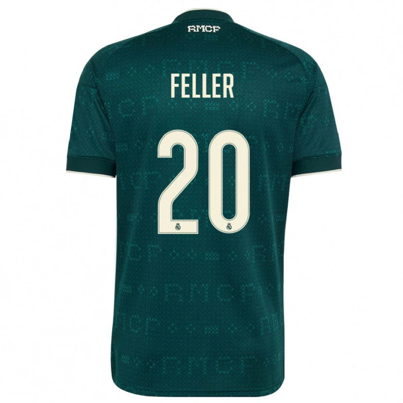 Danxen Niño Camiseta Naomie Feller #20 Gris Pizarra Oscuro Blanco 2ª Equipación 2026/27 La Camisa México