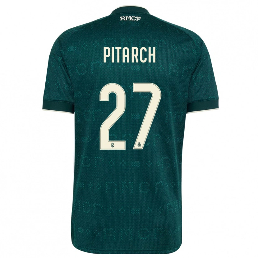 Danxen Niño Camiseta Thiago Pitarch #27 Gris Pizarra Oscuro Blanco 2ª Equipación 2026/27 La Camisa México