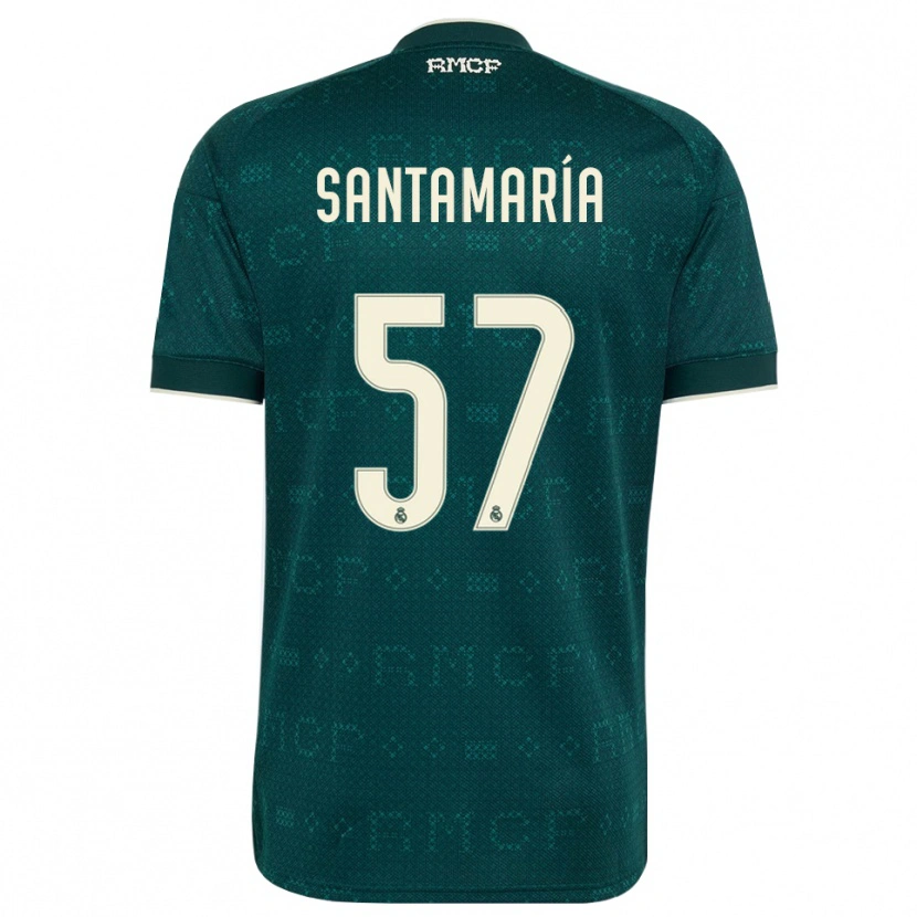 Danxen Niño Camiseta Fran Santamaría #57 Gris Pizarra Oscuro Blanco 2ª Equipación 2026/27 La Camisa México