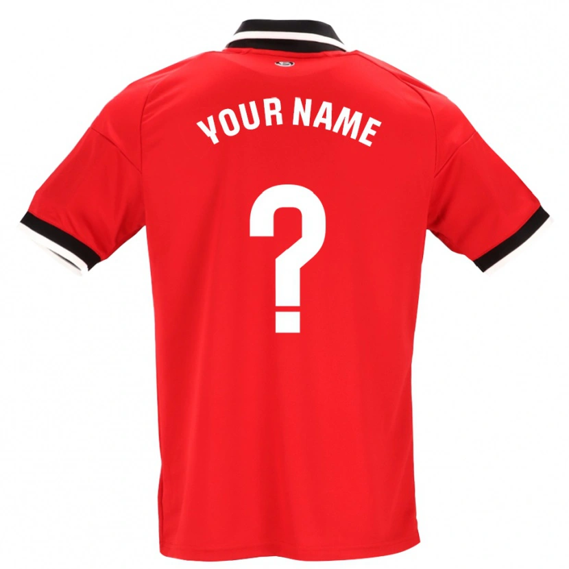Danxen Niño Camiseta Su Nombre #0 Negro Blanco Rojo 2ª Equipación 2026/27 La Camisa México