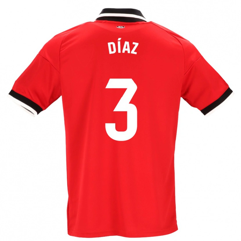Danxen Niño Camiseta Julio Díaz #3 Negro Blanco Rojo 2ª Equipación 2026/27 La Camisa México