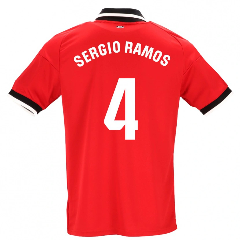 Danxen Niño Camiseta Sergio Ramos #4 Negro Blanco Rojo 2ª Equipación 2026/27 La Camisa México