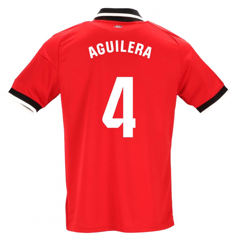 Danxen Niño Camiseta Juanan Aguilera #4 Negro Blanco Rojo 2ª Equipación 2026/27 La Camisa México