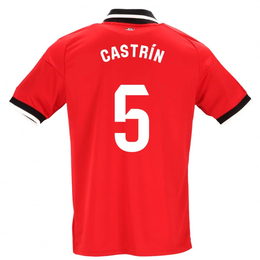 Danxen Niño Camiseta Andrés Castrín #5 Negro Blanco Rojo 2ª Equipación 2026/27 La Camisa México