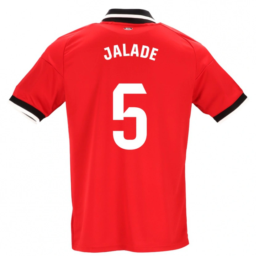 Danxen Niño Camiseta Robert Jalade #5 Negro Blanco Rojo 2ª Equipación 2026/27 La Camisa México