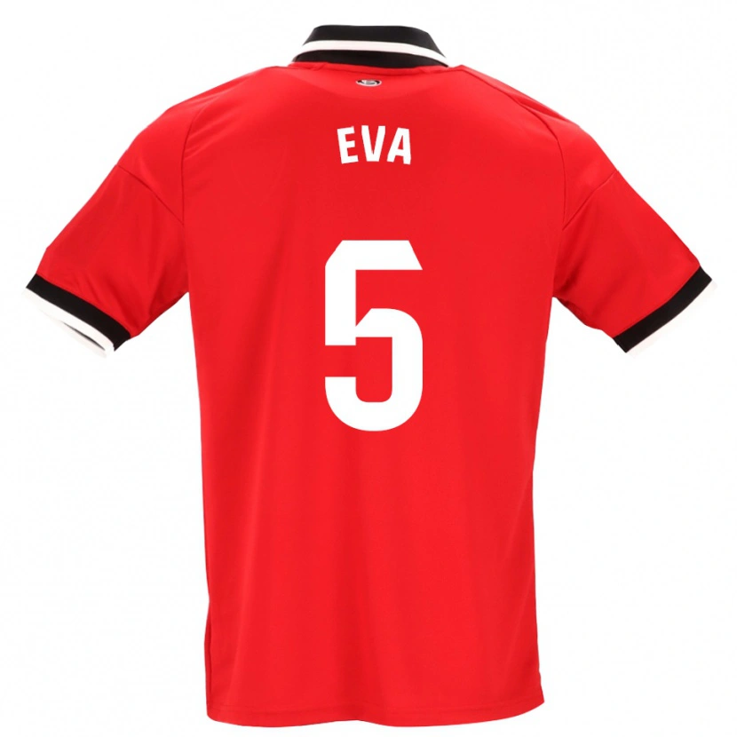 Danxen Niño Camiseta Eva Llamas Hernández #5 Negro Blanco Rojo 2ª Equipación 2026/27 La Camisa México