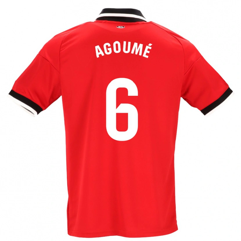 Danxen Niño Camiseta Lucien Agoumé #6 Negro Blanco Rojo 2ª Equipación 2026/27 La Camisa México