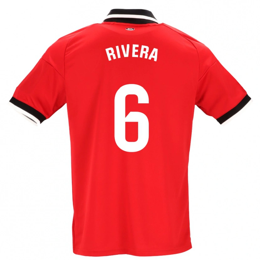 Danxen Niño Camiseta Pablo Rivera #6 Negro Blanco Rojo 2ª Equipación 2026/27 La Camisa México