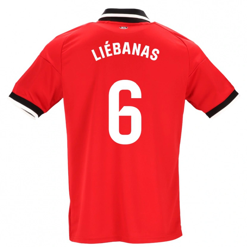 Danxen Niño Camiseta José Manuel Liébanas #6 Negro Blanco Rojo 2ª Equipación 2026/27 La Camisa México