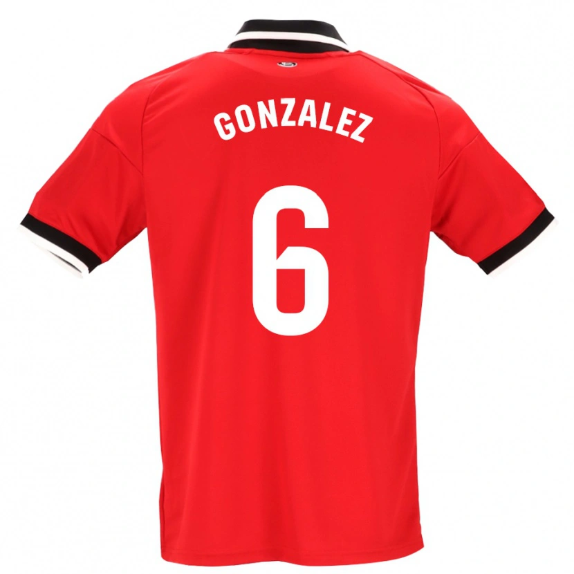 Danxen Niño Camiseta Pamela González #6 Negro Blanco Rojo 2ª Equipación 2026/27 La Camisa México