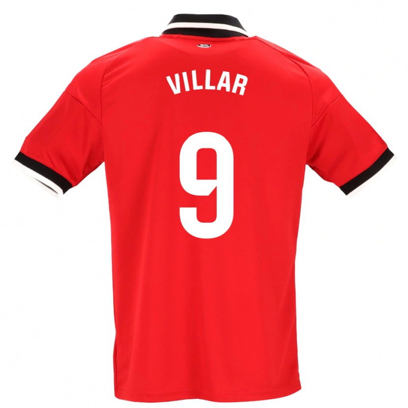 Danxen Niño Camiseta Iker Villar #9 Negro Blanco Rojo 2ª Equipación 2026/27 La Camisa México