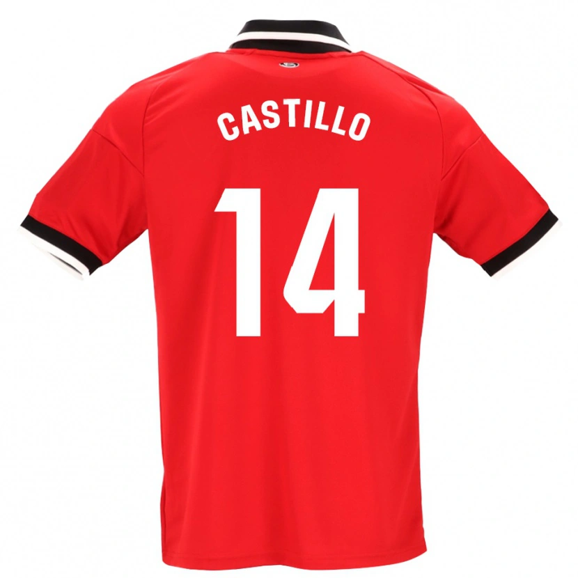 Danxen Niño Camiseta Silvio Castillo #14 Negro Blanco Rojo 2ª Equipación 2026/27 La Camisa México
