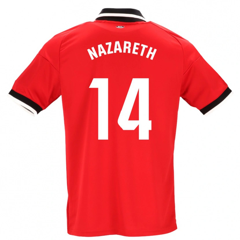 Danxen Niño Camiseta Nazareth Martín #14 Negro Blanco Rojo 2ª Equipación 2026/27 La Camisa México