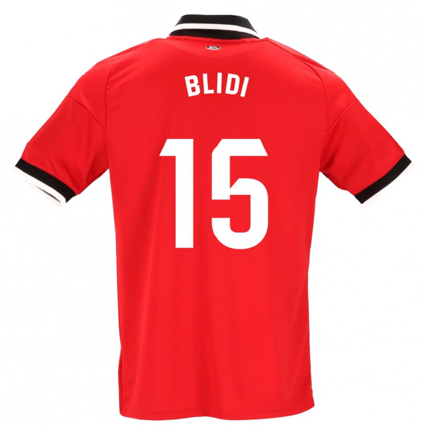 Danxen Niño Camiseta Naim Blidi #15 Negro Blanco Rojo 2ª Equipación 2026/27 La Camisa México