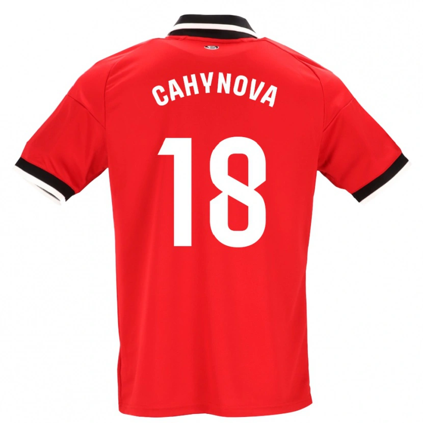 Danxen Niño Camiseta Klara Cahynova #18 Negro Blanco Rojo 2ª Equipación 2026/27 La Camisa México