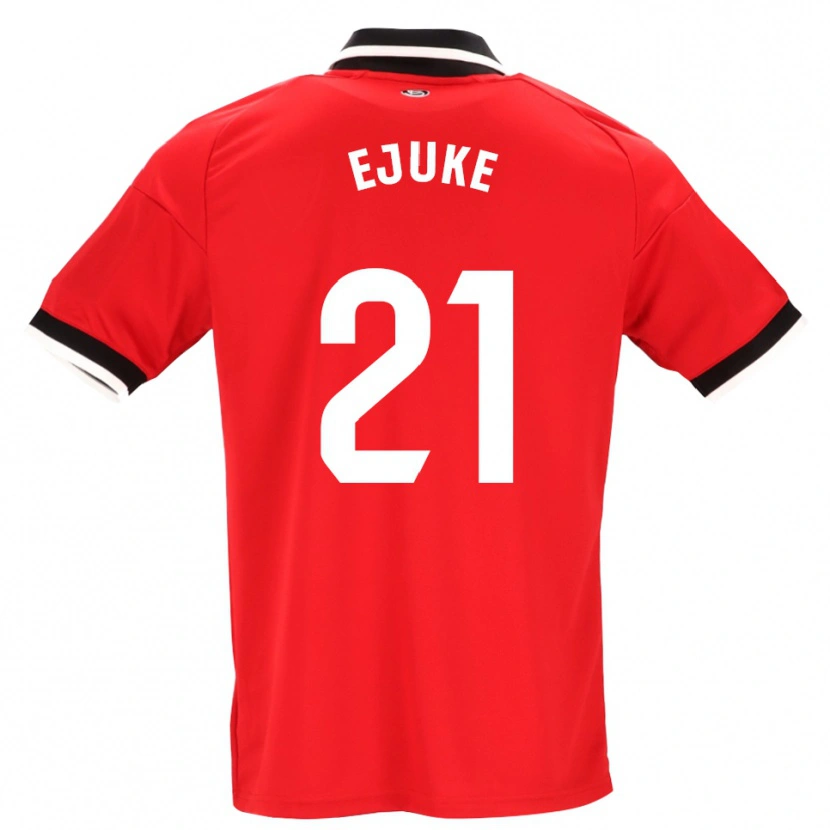 Danxen Niño Camiseta Chidera Ejuke #21 Negro Blanco Rojo 2ª Equipación 2026/27 La Camisa México