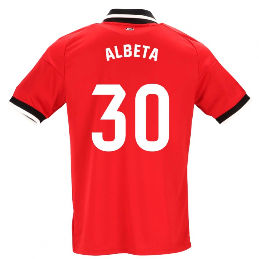 Danxen Niño Camiseta Alba María López Montiel #30 Negro Blanco Rojo 2ª Equipación 2026/27 La Camisa México