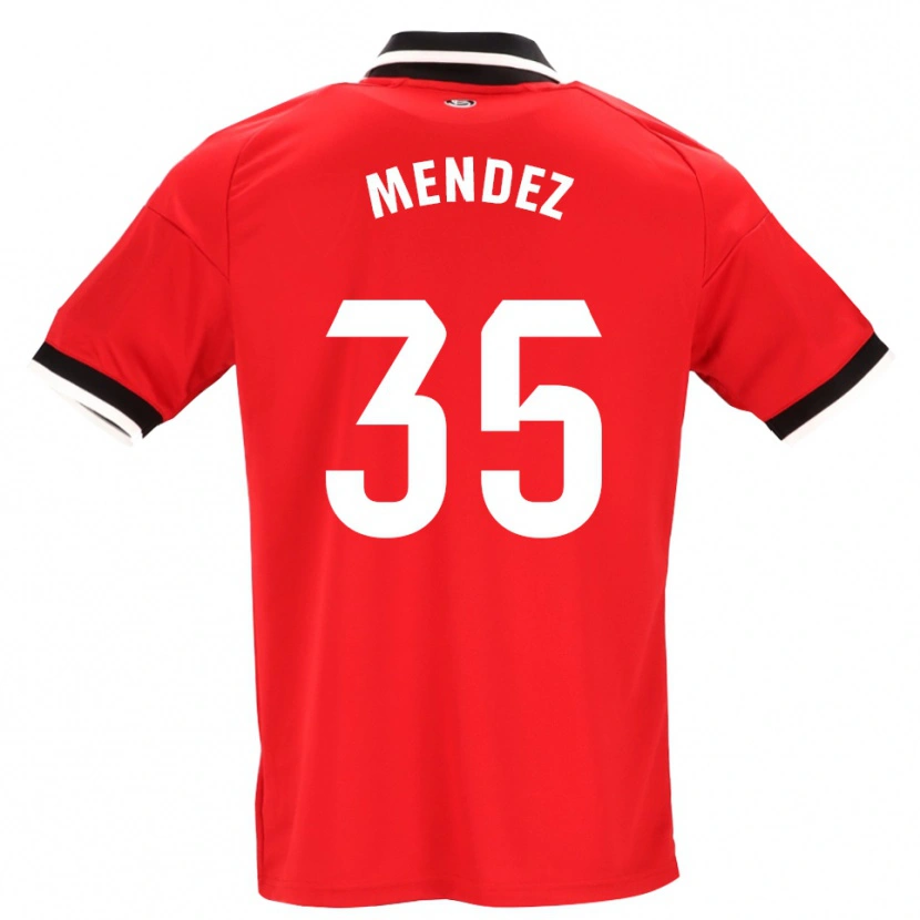 Danxen Niño Camiseta Tomás Méndez #35 Negro Blanco Rojo 2ª Equipación 2026/27 La Camisa México