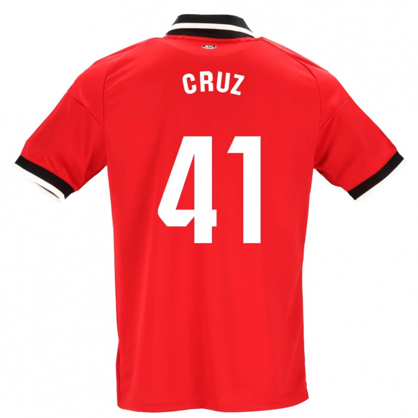 Danxen Niño Camiseta Jesús Cruz #41 Negro Blanco Rojo 2ª Equipación 2026/27 La Camisa México