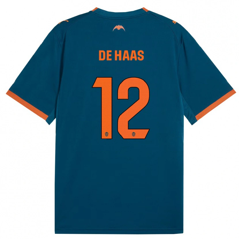 Danxen Niño Camiseta Justin De Haas #12 Azul Acero Naranja 2ª Equipación 2026/27 La Camisa México