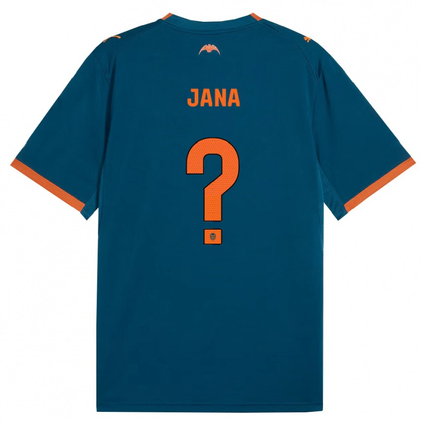 Danxen Niño Camiseta Jana Xin #0 Azul Acero Naranja 2ª Equipación 2026/27 La Camisa México