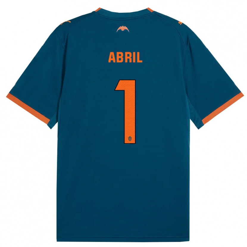 Danxen Niño Camiseta Vicent Abril #1 Azul Acero Naranja 2ª Equipación 2026/27 La Camisa México