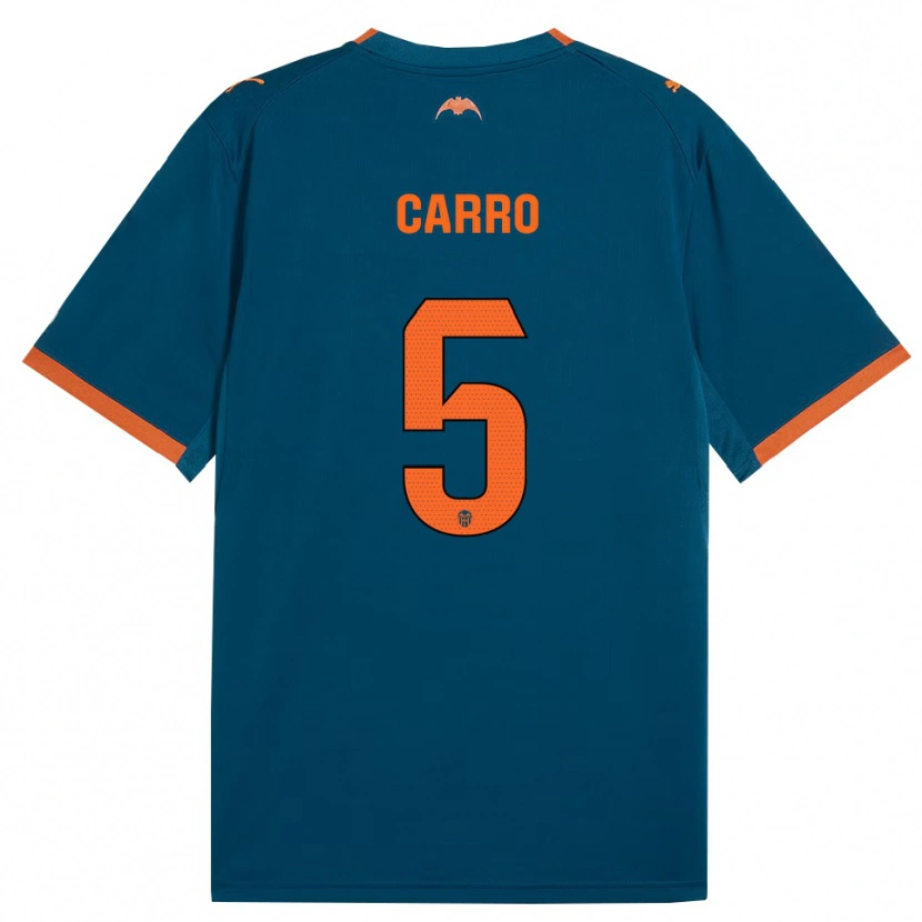 Danxen Niño Camiseta Marta Carro #5 Azul Acero Naranja 2ª Equipación 2026/27 La Camisa México