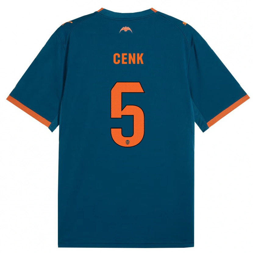 Danxen Niño Camiseta Cenk Ozkacar #5 Azul Acero Naranja 2ª Equipación 2026/27 La Camisa México