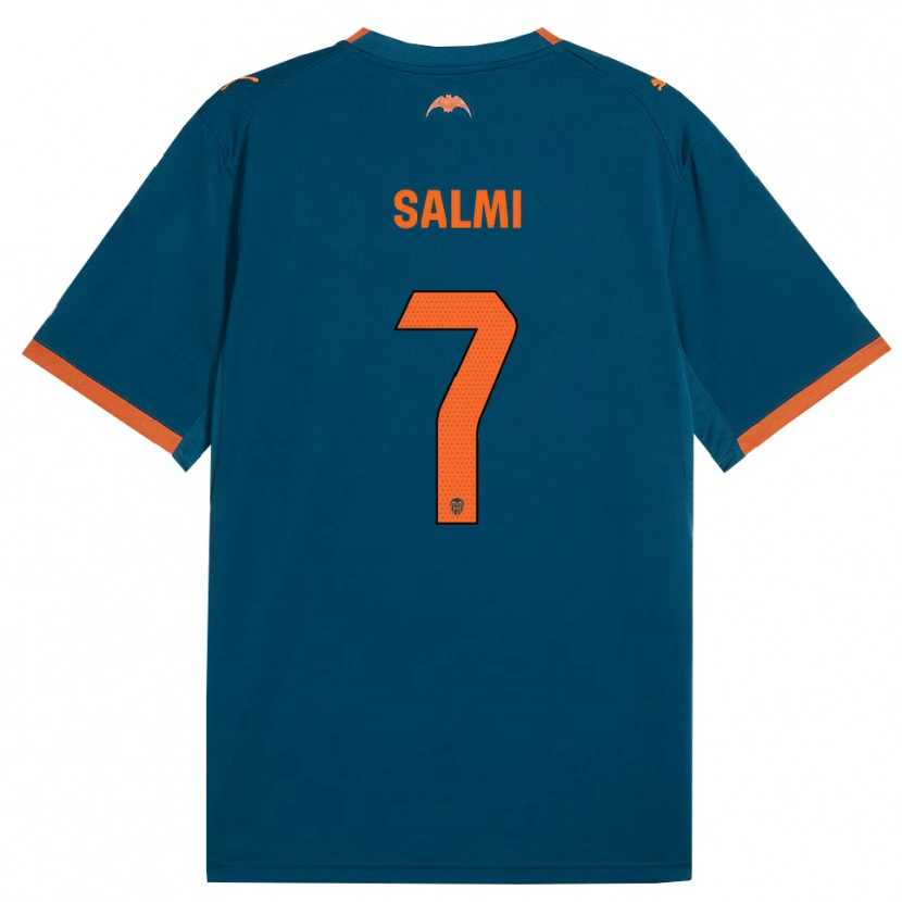 Danxen Niño Camiseta Iina Salmi #7 Azul Acero Naranja 2ª Equipación 2026/27 La Camisa México