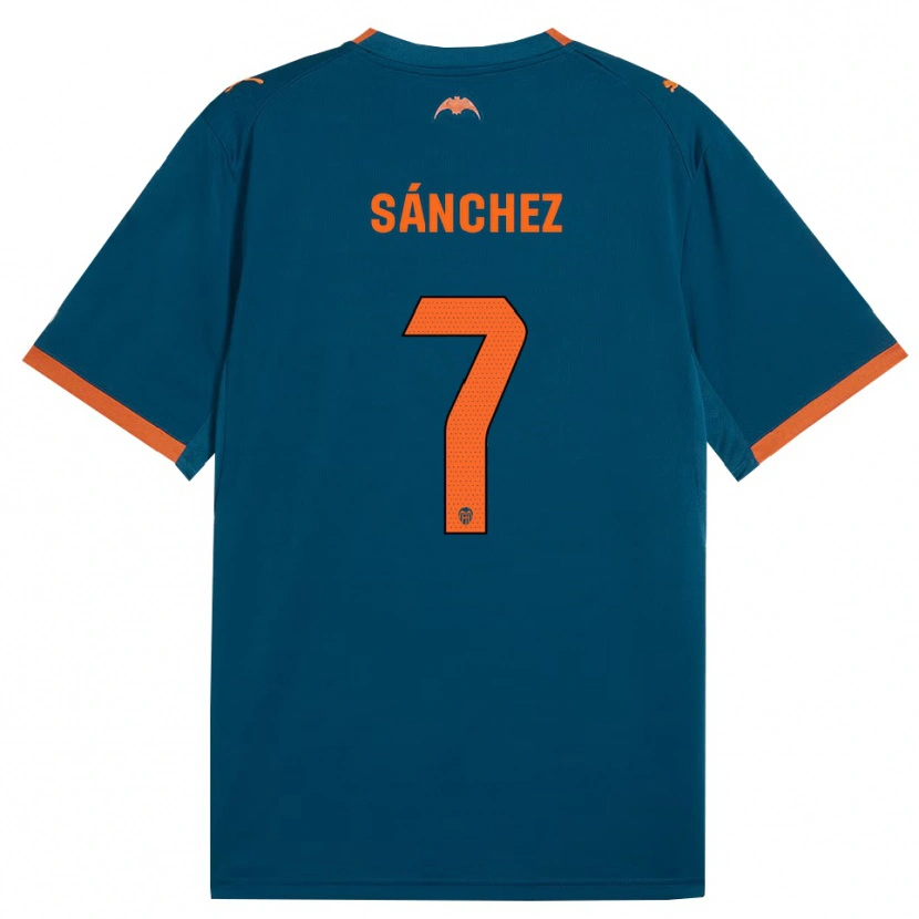 Danxen Niño Camiseta Dani Sánchez #7 Azul Acero Naranja 2ª Equipación 2026/27 La Camisa México
