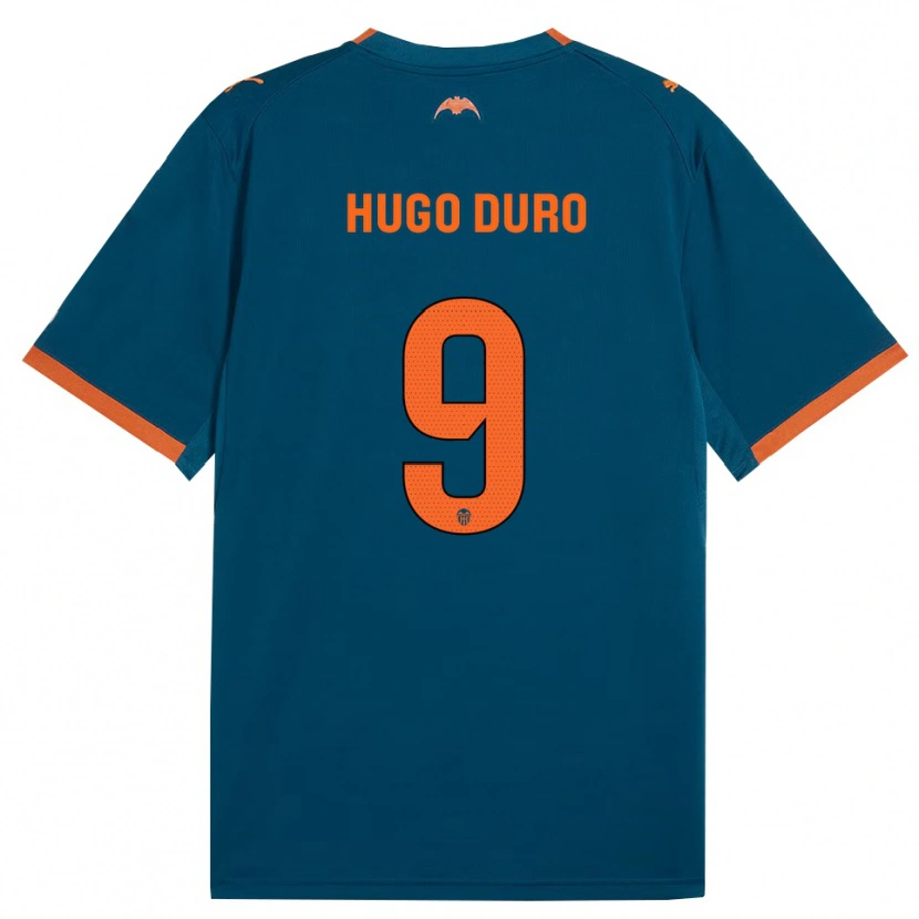 Danxen Niño Camiseta Hugo Duro #9 Azul Acero Naranja 2ª Equipación 2026/27 La Camisa México