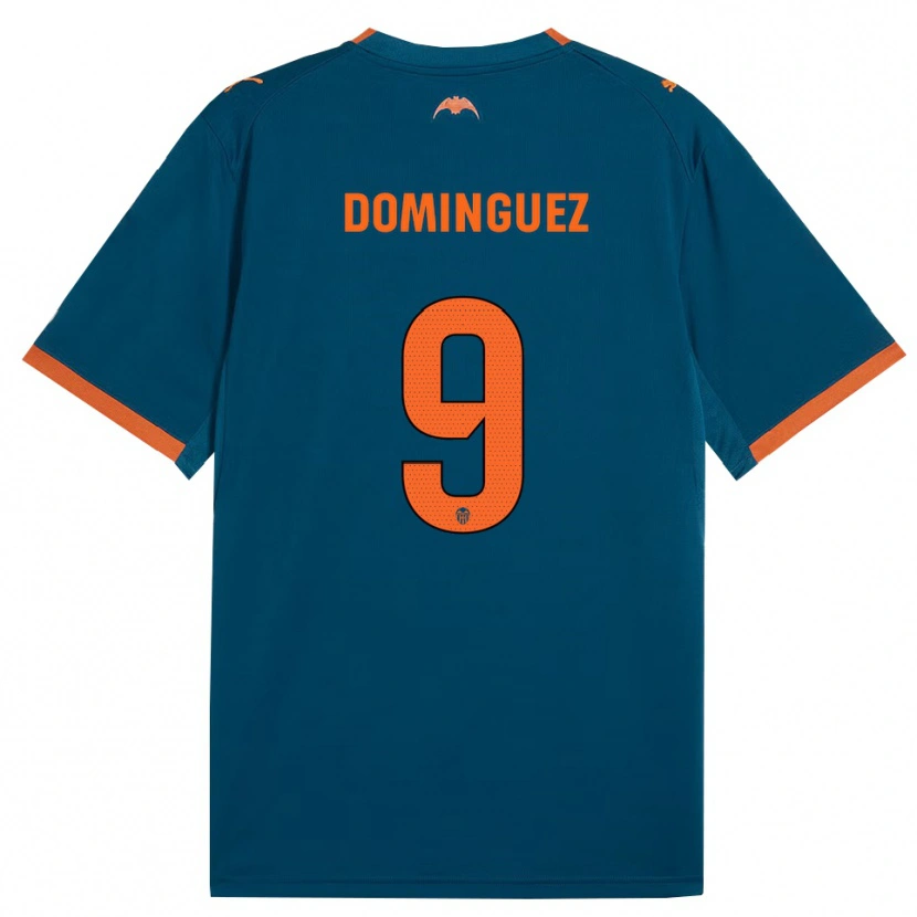 Danxen Niño Camiseta Mario Dominguez #9 Azul Acero Naranja 2ª Equipación 2026/27 La Camisa México