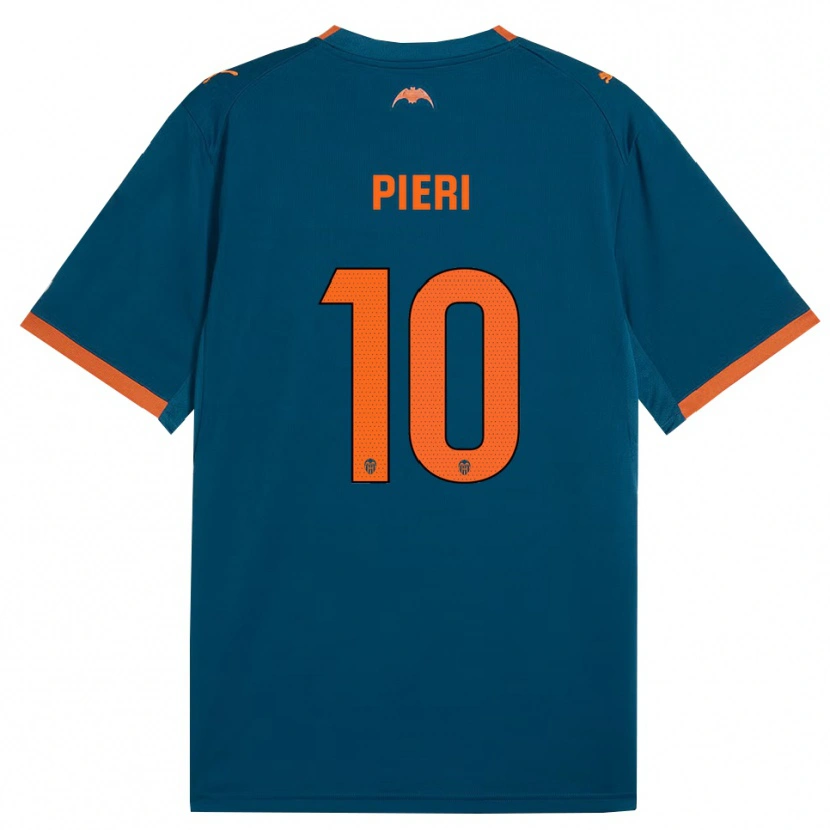 Danxen Niño Camiseta Andreas Pieri #10 Azul Acero Naranja 2ª Equipación 2026/27 La Camisa México
