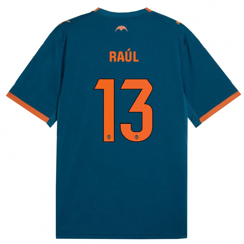 Danxen Niño Camiseta Raúl Jiménez #13 Azul Acero Naranja 2ª Equipación 2026/27 La Camisa México